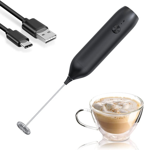 Milk Frother Handheld, ESCLAP Rechargeable Frother for Coffee, Electric Whisk Drink Mixer Handheld for Cappuccino, Frappe, Matcha, Hot Chocolate...