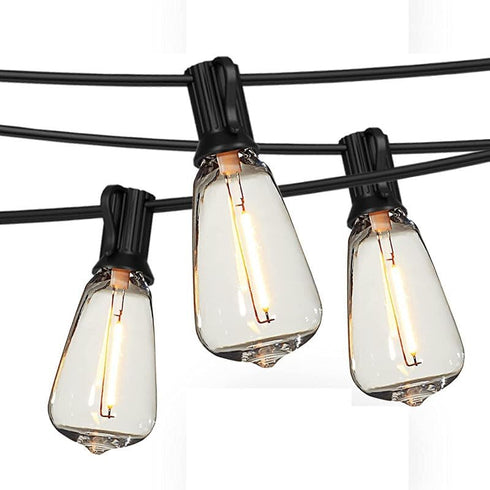 25 Pack Dimmable Edison Light Bulb Warm White 0.6 watt G40/E12 Screw Base,ST38 LED Shatterpro Bulbs for Indoor/Outdoor Courtyard String Lights...