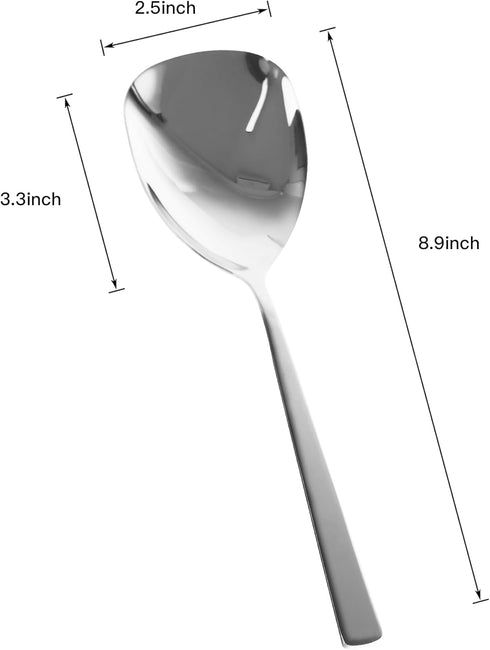 IMEEA Serving Spoon 18/10 Stainless Steel Buffet Serving Spoon, 8.9 Inches Large Serving Spoon for Catering...