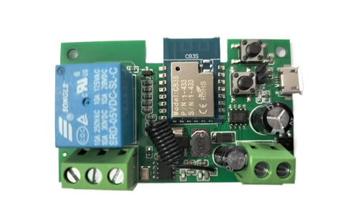 Tuya Smart Life WiFi Momentary Inching Relay Self-Locking Switch Module,DC 7-32V/USB 5V WiFi RF Bluetooth Relay,DIY Smart Home,Compatible with Ale...