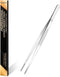 Gutsdoor Kitchen Tweezers Stainless Steel food Tongs for Cooking Tongs with Precision Serrated Tips Medical tweezers(12 Inch Straight)...