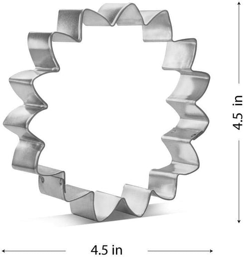 COOKIECUTTER.COM Large Sunflower Cookie Cutter 4.5 Inch –Tin Plated Steel Cookie Cutters – Large Sunflower Cookie Mold...