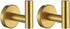 JQK Bathroom Towel Hook Brushed Gold, Brass Coat Robe Clothes Hook for Bathroom Kitchen Garage Wall Mounted (Pack of 2), SUS 304 Stainless Steel 0...