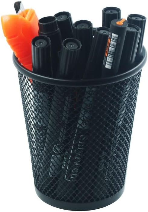 6 Pack Wire Mesh Desktop Pen Pencil Holder,Makeup Brushes Storage Cup,Office Stationery Organizer...