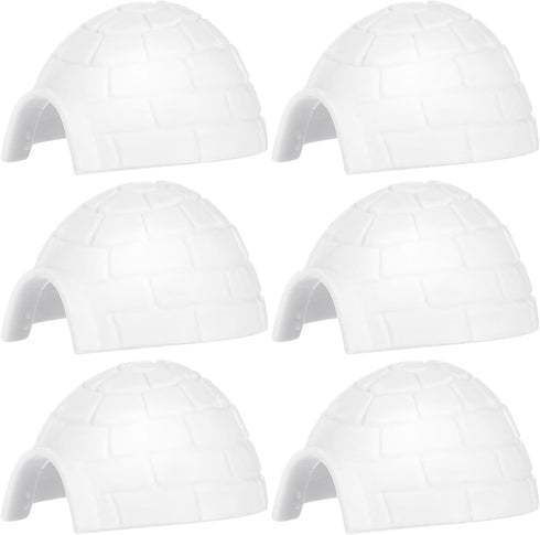 Toyvian 6pcs Mini Igloo Toys Lifelike Ice House Models Arctic Figurines Toys for Boys Girls Kids Dollhouse Micro Landscape Decoration...