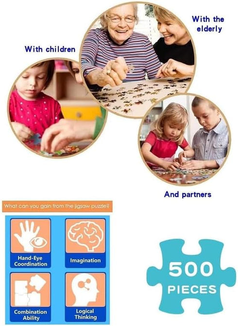 500 Pieces Puzzle for Adult - A Cane Corso's House Rules - Dog Lovers Wooden Jigsaw Puzzles Challenging Educational Fun Interactive Toys for Famil...