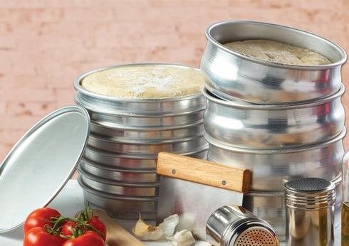 Winco Winware 96-Ounce Stackable Dough Pan, Aluminum...