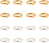 PH PandaHall 40pcs Ring Blanks, 17mm Adjustable Ring Base Blank Tray with 6mm Flat Base, Gold Silver Blank Finger Rings Cabochon Bezel for Rings M...