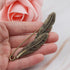 2 Pc Antique Silver Large Feather Durable Strong Metal Kilt Scarf Brooch Safety Pin...