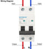Baomain 16A AC Miniature Circuit Breaker, AC 400V 50Hz 6000A 2 Pole C65 MCB DIN Rail Mounting,MBM6C...