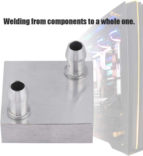 Wendry Computer Water Cooling Head, 40x40mm Water Cooling Aluminum Block for CPU Radiator Liquid Water Heatsink Cooler Internal Fin Thickness Only...