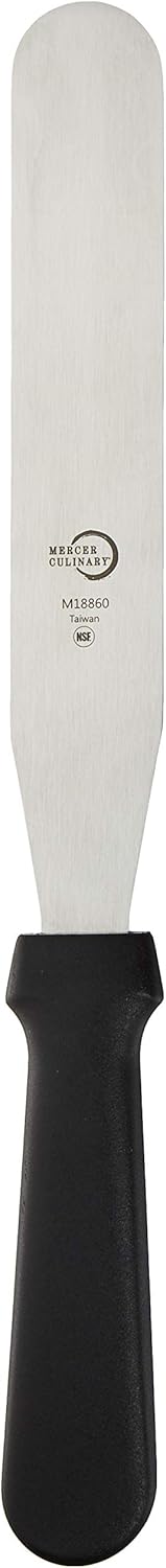 Mercer Culinary Straight Spatula, 8 Inch, Stainless Steel,Black...