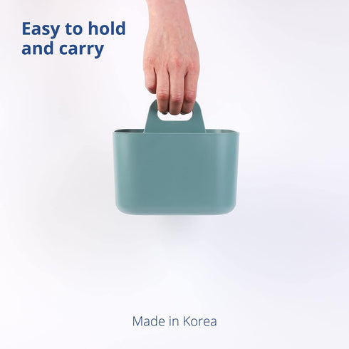 BLUE GINKGO Multipurpose Caddy Organizer - Stackable Plastic Caddy with Handle | Desk, Makeup, Dorm Caddy, Classroom Art Organizers (Made in Korea...
