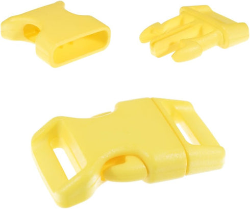 Craft County 100 or 200 Piece 3/8 Inch Contoured Side Release Plastic Buckles (Solid Mix, 100 Pack)...