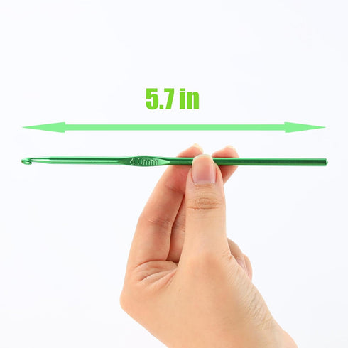 OYEUYID 14 pcs Multicolor Aluminum Crochet Hooks Knitting Needles Craft Yarn 2-10mm......
