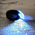 40X Handheld High Power Magnifier Magnifying Glass Jeweler Eye Jewelry Loupe with 2-LED Light Leather Case (White with Black)...