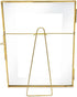 Isaac Jacobs 6x8, Antique Gold, Vintage Style Brass and Glass, Metal Floating Picture Frame (Vertical) with Locket Closure, for Photos, Art, & Mor...