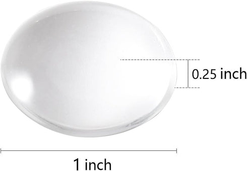 HAUTOCO 60 Pieces Glass Dome Cabochons Clear Round Cabochons Tiles, Non-calibrated Round 1 inch/25mm for Cameo Pendants Photo Jewelry Necklaces...