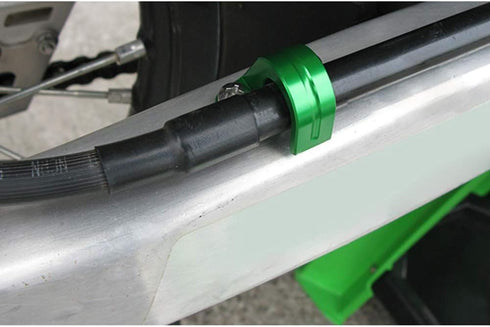 Motorcycle Rear Brake Line Hose Snap Clamp CNC For KX250F KX450F Green...