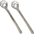 Fox Run Cat and Dog Paw Print Baking Spoons For Cookie Decoration, Set of 2, Stainless Steel...