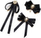 Black Bow Brooches Pin For Woman Girls Pre-Tied Collar Neck Clips Bow Tie JW59...
