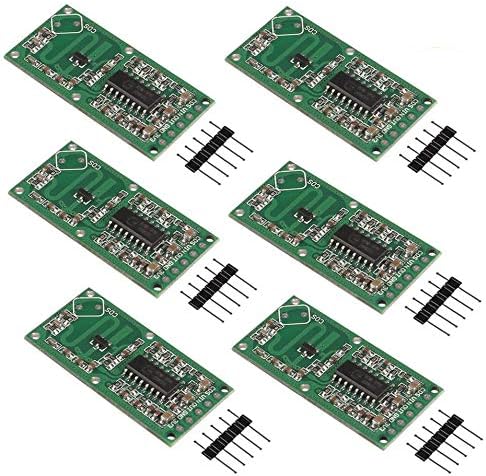 6PCS RCWL-0516 Microwave Radar Motion Sensor Module for Arduino ESP8266 Nodemcu Wemos Smart Switch Module Human Body Induction Detector 5-7M Dista...