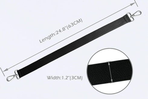 24.8” Leather Replacement Strap for Handbags Shoulder Bag with Metal Buckles...