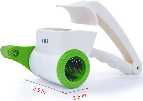 LHS Rotary Cheese Graters for Kitchen, Professional Manual Crank Handheld Cheese Grater with Stainless Steel Drum for Grating Hard Cheese, Chocola...