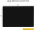 Thick Silicone Counter Mat Large 23.4"by15.6", Heat Resistant Mat for Kitchen Table/Countertop Protector/Non Stick Pastry Baking Mat Placemats, Si...