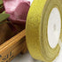 100 Yards Glitter Gold Ribbon 5/8 Inch, Sparkly Thin Solid Fabric Ribbon for Gift Wrapping, Crafts, Holiday Wedding Birthday Party Decoration Flor...