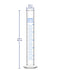 2-Pack 50 ml Borosilicate Glass Graduated Cylinder Measuring Cylinder...