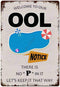Welcome To Our Pool Sign, Outdoor Swimming Pool Decorations, Outside Pool Metal Sign Notice There Is No Pee In It Let'S Keep It That Way, 12X8 Inc...