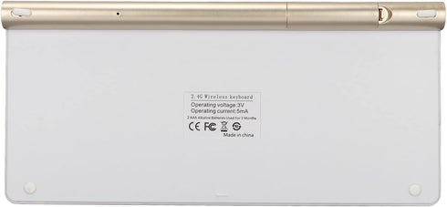 Keyboard mouse set, 2.4G, 78 keys, USB thin etched keycaps, mute, ergonomic design, QWERTY, for PC, laptop(luxury golden)...