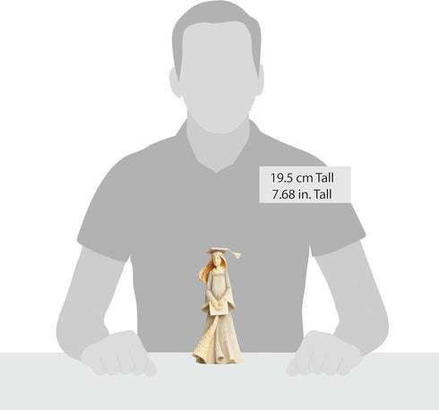 Foundations Graduation Girl Stone Resin Figurine, 7.68”...