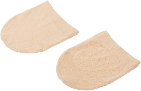 Toe Topper Socks Women 6 Pairs, No Show Liner Half Socks for Heels, Non-Skid Bottom Mule Socks...