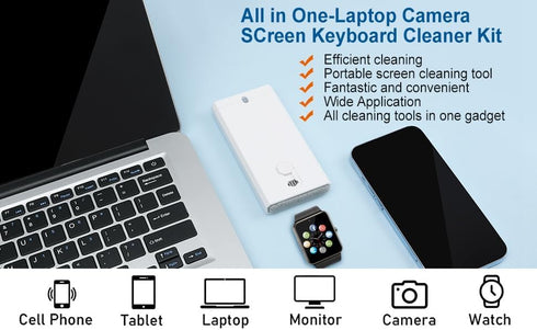 Touchscreen Mist Cleaner, Laptop Screen Keyboard Cleaner Kit, Electronics Cleaning Tool for All Phones MacBook Computer Tablet Screen Cleaner, 20M...