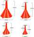 DEDICO Oil Funnels - Plastic Funnel Set for Car, Automotive, Kitchen - Mini, Small, Large Red (8pcs)...