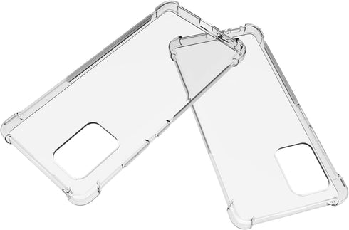 for Samsung Galaxy S10 Lite Case / A91 Case / M80s Case Clear TPU Four Corners Cover Transparent Soft funda...