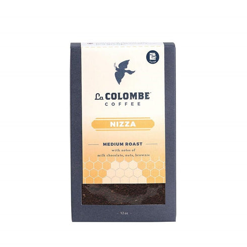La Colombe Nizza Medium Roast Drip Grind Ground Coffee - Notes of Milk Chocolate, Nuts & Brownie with Honey-Sweet Roasted Nuttiness, 12 Ounce (Pac...