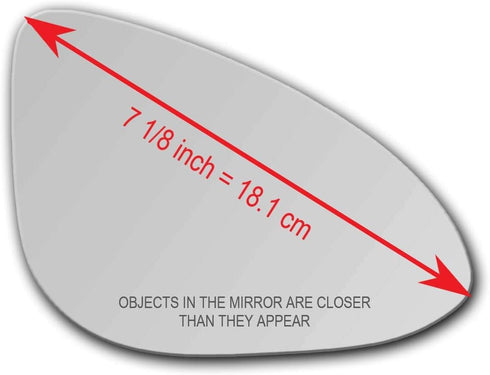 New Replacement Mirror Glass with Full Size Adhesive for 2013-2016 Chevrolet Spark Passenger Side View Right RH...