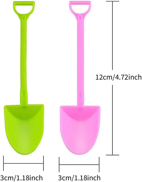 100 PCS Colorful Mini Shovel Shape Spoons,Disposable Plastic Ice Cream Dessert Pudding Yogurt Sugar Shovel Spoon(4.8 Inch,Mixed Color)...