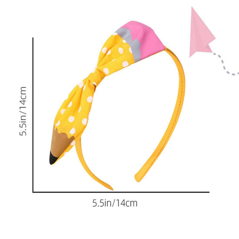 Back to School Headband for Girls School Bow Hair Band Teacher Headband Pencil Girl Headband School Hair Accessories TSFG21 (Pencil Headband Set)...