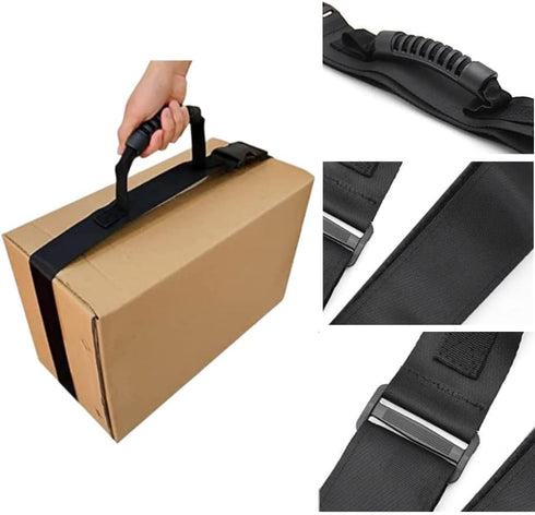 Box Carrying Strap with Handle,Adjustable Belt, Heavy Duty Ordinary Luggage Lashing Strap Holder, for Safe Moving and Lifting and Carrying of Heav...