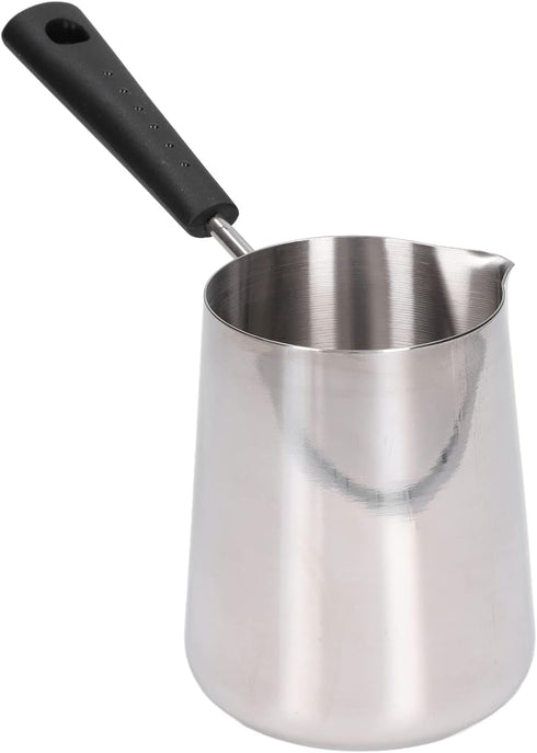 600ml Turkish Coffee Pot,Stainless Steel Milk Pot,Glossy Surface Saucepan Chocolate Melting Pot,High Temperature Resistant Butter Warmer Pot with ...