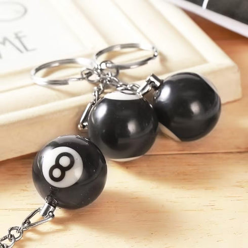 JJLFresheners Creative Number Eight Billiard Key Chain Pendant Car Key Ring Decoration Black Useful and Practical Accessories Gift...