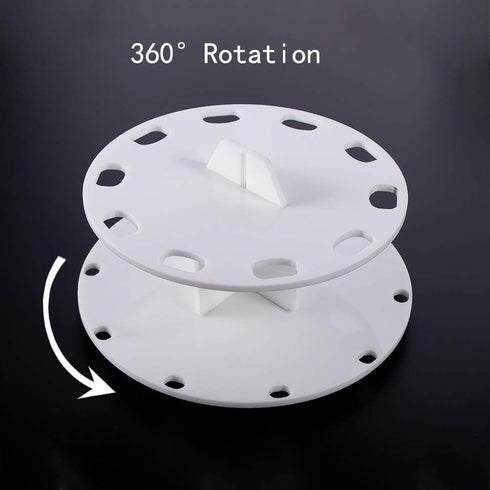 Yoseng 10 Hole Craft Brush holder,Acrylic Spinning Storage Caddy Drying Rack Storage for Oval Ink Blending Brushes (White)...