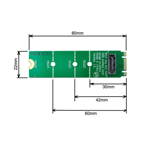 chenyang CY NGFF B/M-Key M.2 to Vertical SATA 7 Pin Hard Disk Drive SSD PCBA Extension Adapter for Motherboard...