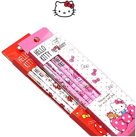 Sanrio Hello Kitty 4pcs School Pencil Gift Stationery Set : Pink (Pink)...