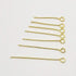 Chenkou Craft 700pcs Assorted of 7 Sizes Gold Mix Eye Pins for Jewelry Making (Gold, Mix)...