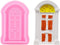 2Pcs Window Frame Silicone Maker Set, Food Grade 3D Fondant Cutter for Cake Decorating, Non Stick Baking Tools for Wedding Birthday Cupcakes, Cook...
